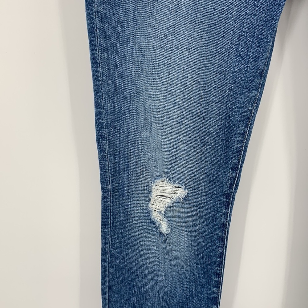 Madewell mid-rise skinny distressed jeans women raw hem frayed 9" new 26 - Picture 2 of 7
